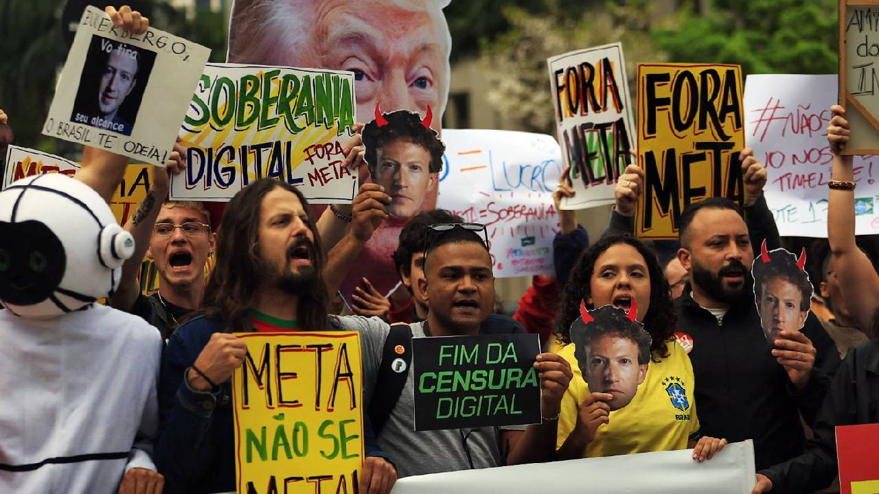 Ato em São Paulo cobra neutralidade da Meta nas eleições